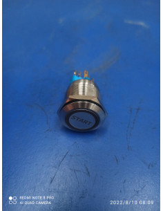 Pulsador 230V AC START led blanco