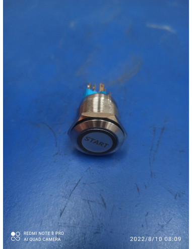 Pulsador 230V AC START led blanco