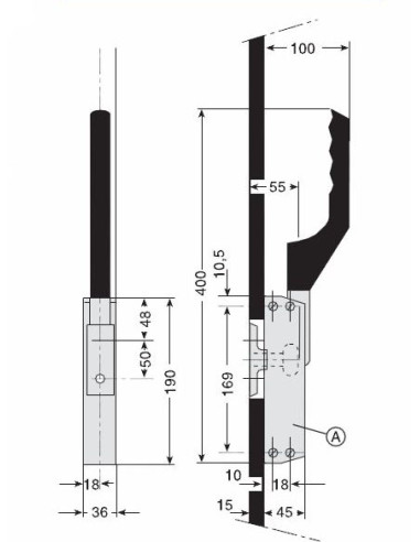 Cierre 1 Punto Cromo Interior G-200/01