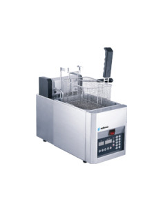 Freidora con cesta de elevación automática